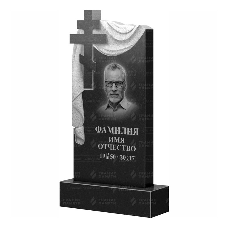 Памятники из гранита с крестом в Калуге | Гранитный памятник ФГ-085
