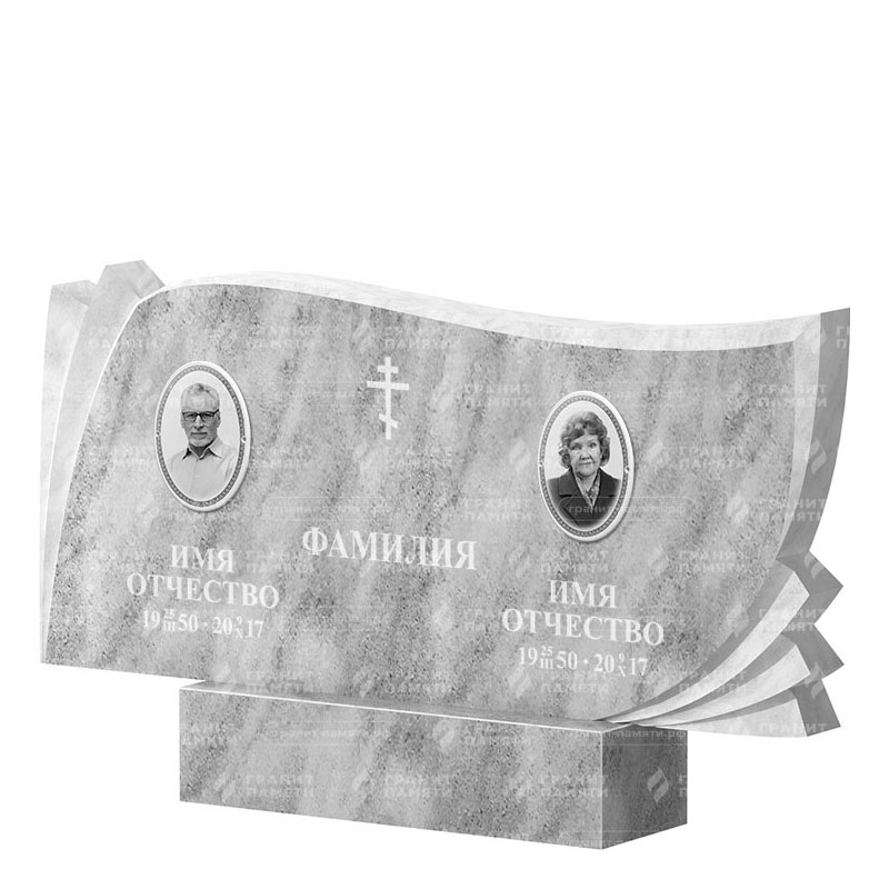 Памятники из мрамора в Калуге | Двойной мраморный памятник ФМ-265
