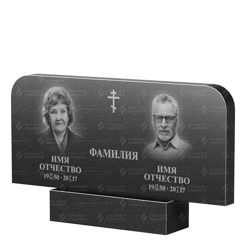 Памятники из гранита двойные в Калуге | Двойной гранитный памятник ФГ-254