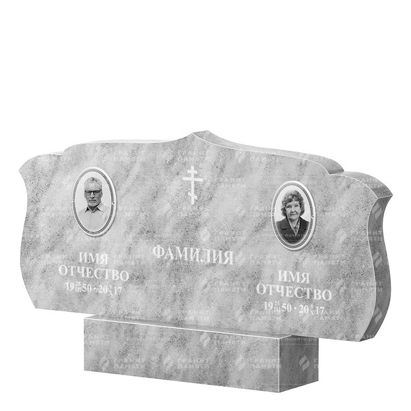 Памятники из мрамора в Калуге | Двойной мраморный памятник ФМ-130