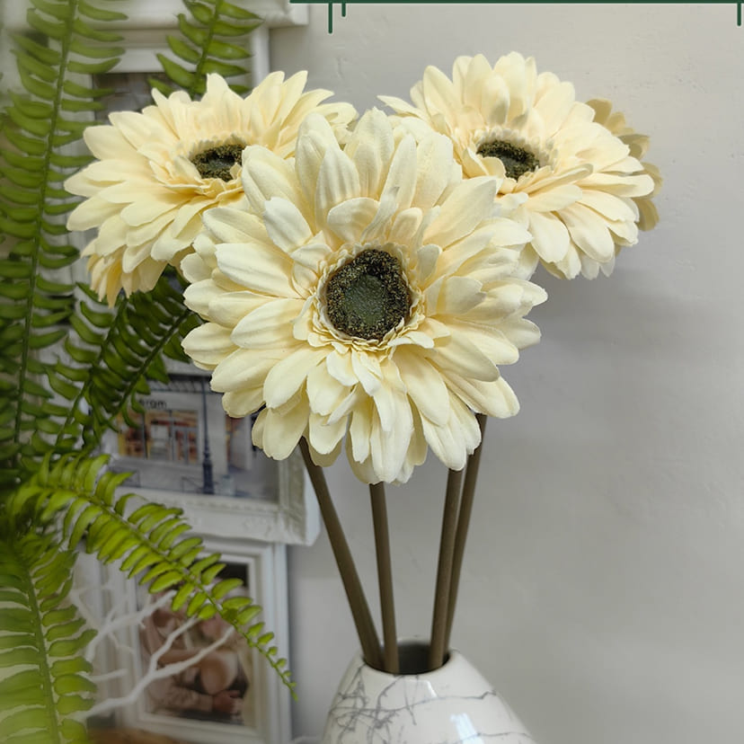 Искусственные цветы в Калуге | Цветок искусственный «Гербера», молочно-персиковая, одиночный