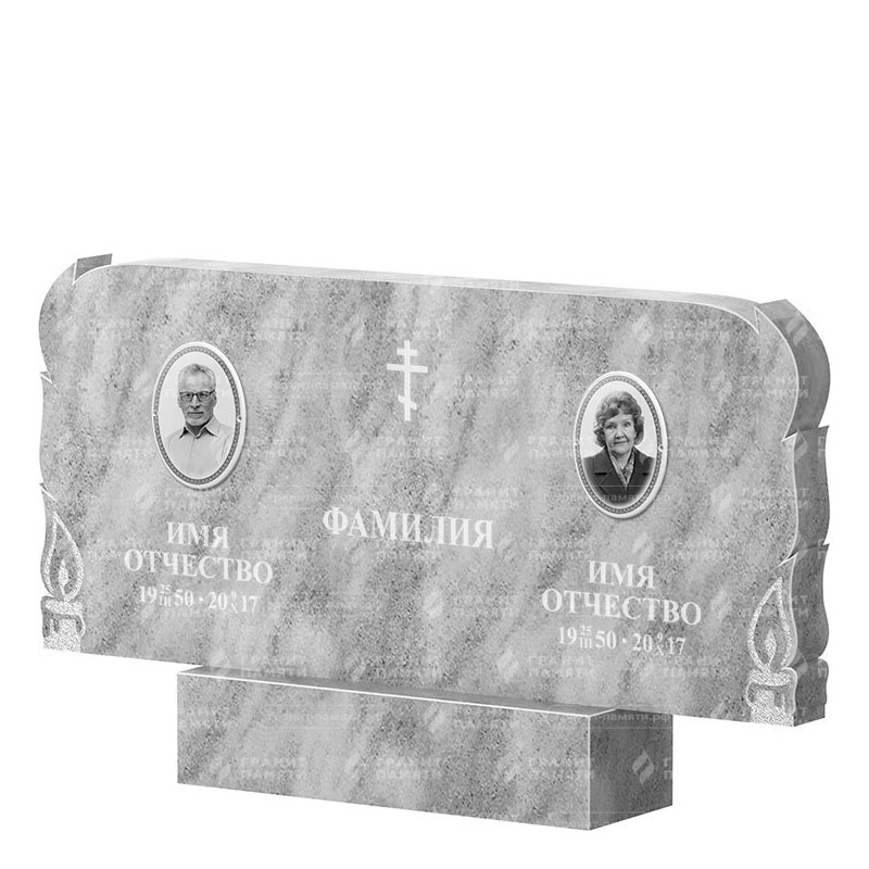 Памятники из мрамора в Калуге | Двойной мраморный памятник ФМ-133