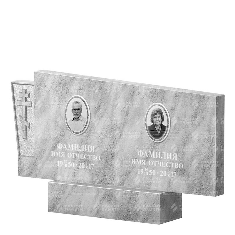 Памятники из мрамора в Калуге | Двойной мраморный памятник ФМ-137