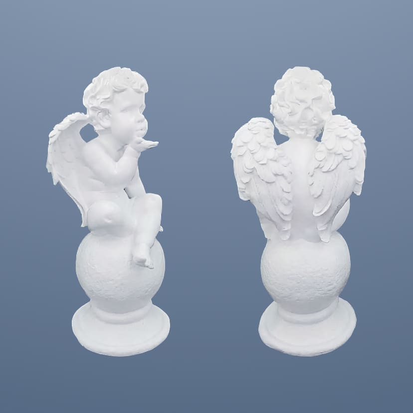 Скульптуры из искусственного мрамора в Калуге | Скульптура ангел на шаре №2