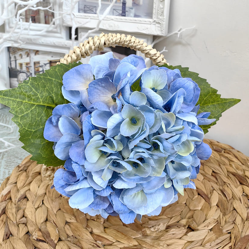 Искусственные цветы в Калуге | Цветок искусственный «Гортензия», голубая, одиночный