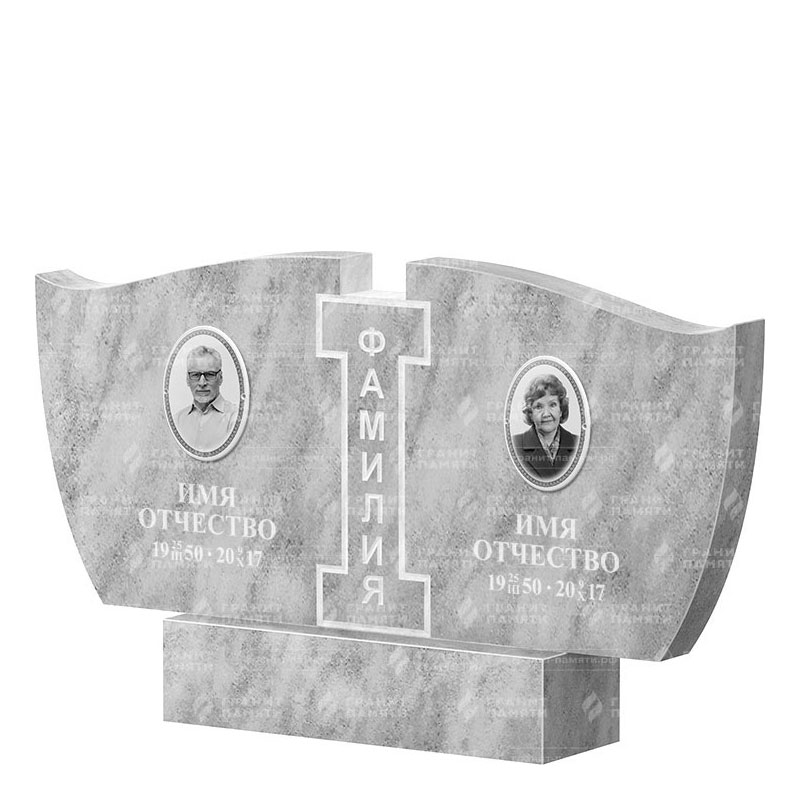 Памятники из мрамора в Калуге | Двойной мраморный памятник ФМ-138