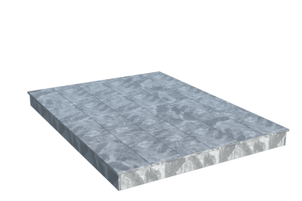 Площадки на могилу в Калуге | Площадка с вертикальной (15 см) мраморной облицовкой