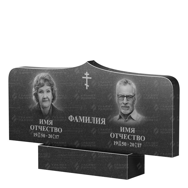 Гранитные памятники в Калуге | Двойной гранитный памятник ФГ-260