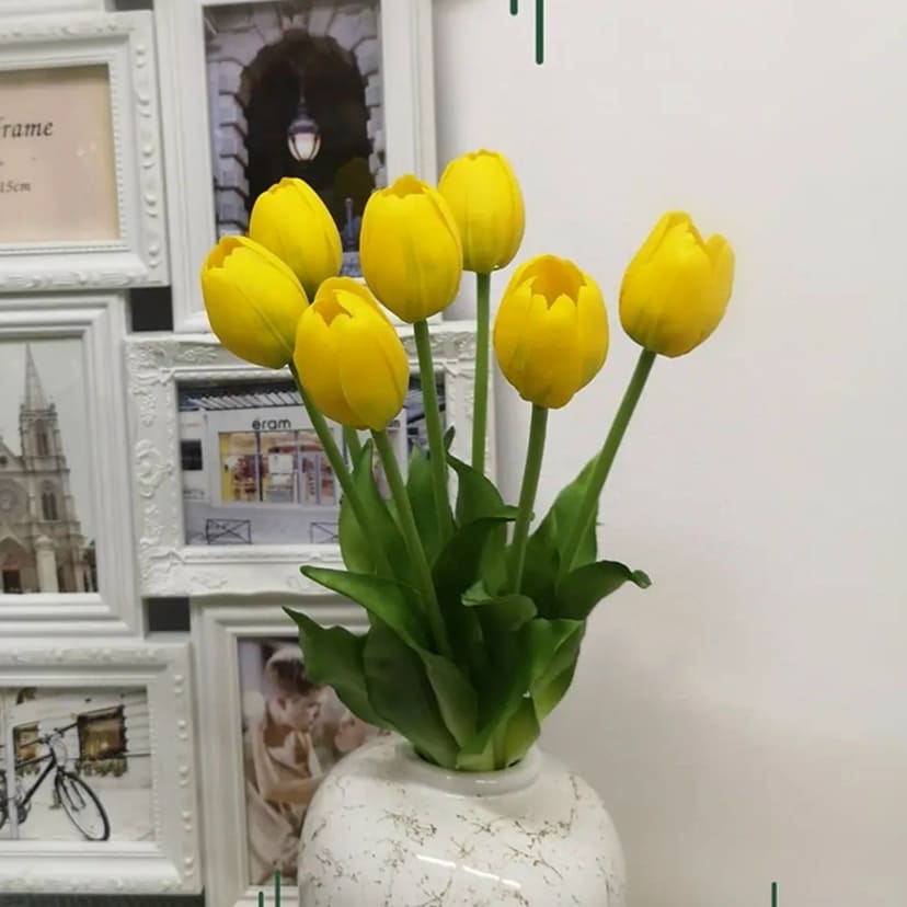 Искусственные цветы в Калуге | Цветы искусственные «Тюльпаны», желтые, букет