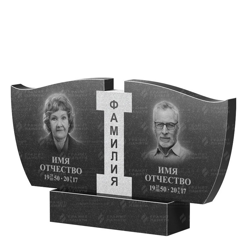 Памятники из гранита двойные в Калуге | Двойной гранитный памятник ФГ-138