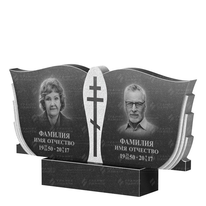Памятники из гранита двойные в Калуге | Двойной гранитный памятник ФГ-136