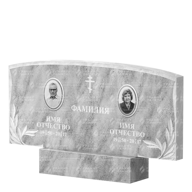 Памятники из мрамора в Калуге | Двойной мраморный памятник ФМ-135