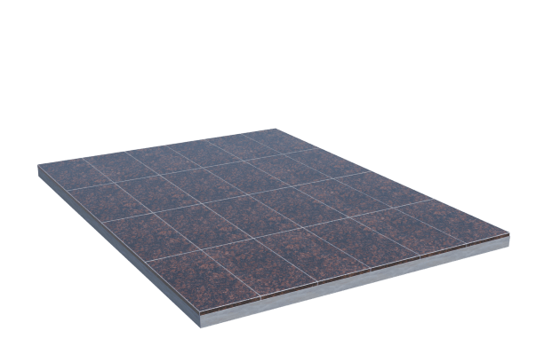 Площадки на могилу в Калуге | Площадка с облицовкой Дымовским гранитом