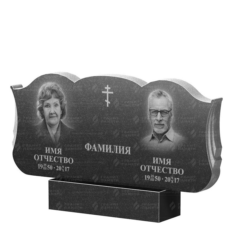 Гранитные памятники в Калуге | Двойной гранитный памятник ФГ-261