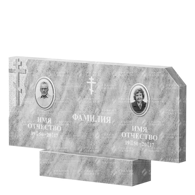 Памятники из мрамора в Калуге | Двойной мраморный памятник ФМ-134