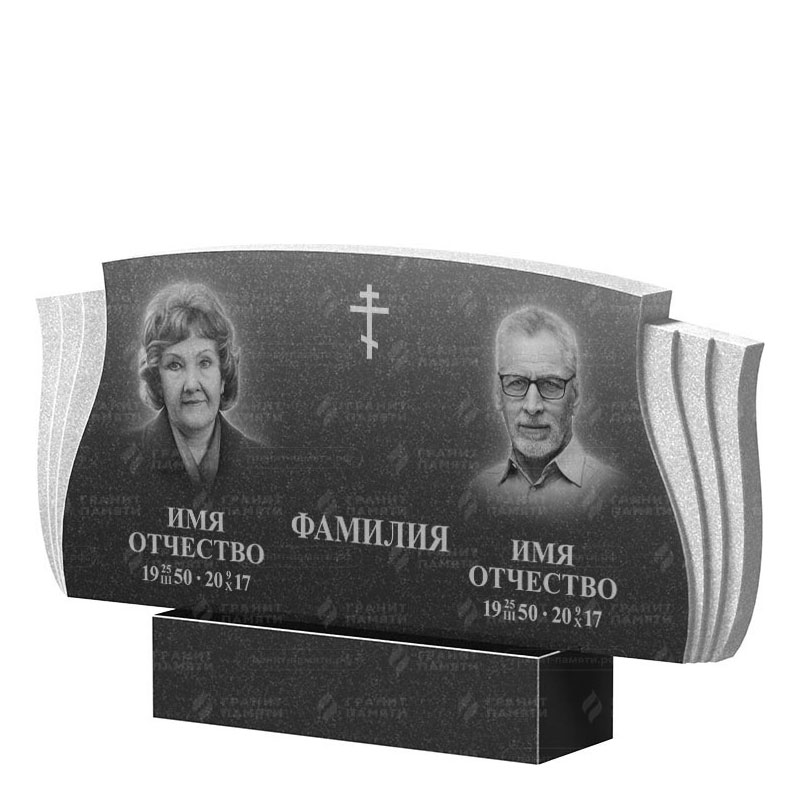 Гранитные памятники в Калуге | Двойной гранитный памятник ФГ-264