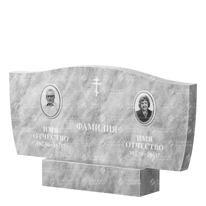 Памятники из мрамора в Калуге | Двойной мраморный памятник ФМ-258