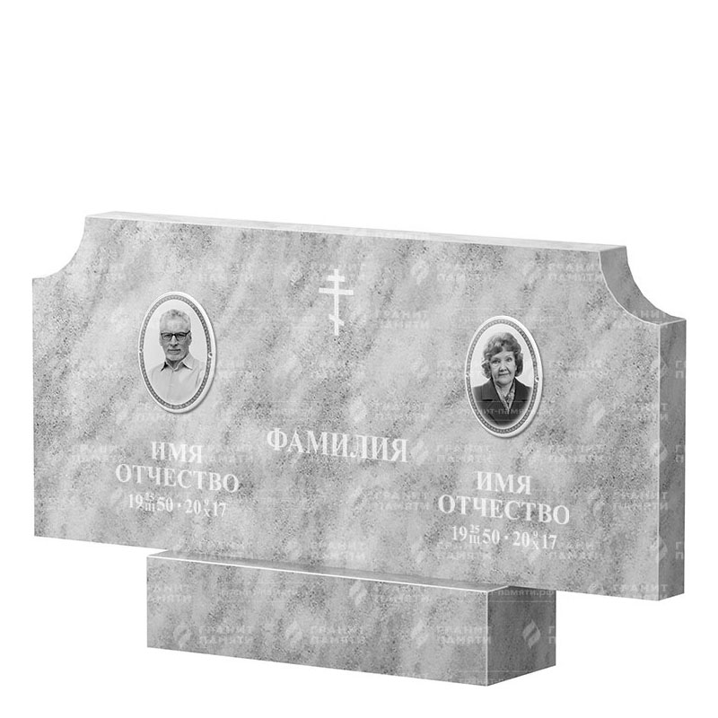 Памятники из мрамора в Калуге | Двойной мраморный памятник ФМ-253
