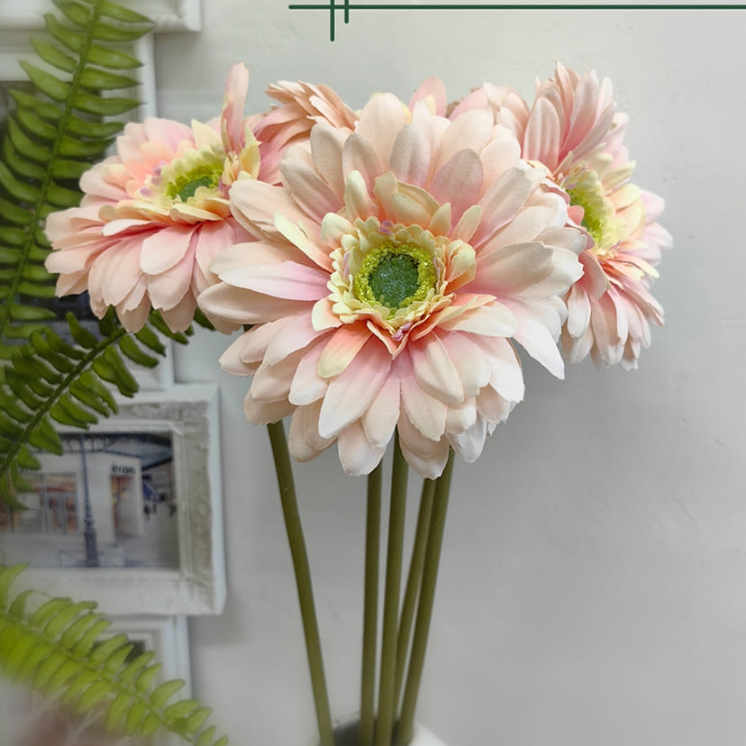 Искусственные цветы в Калуге | Цветок искусственный «Гербера», молочно-розовая, одиночный