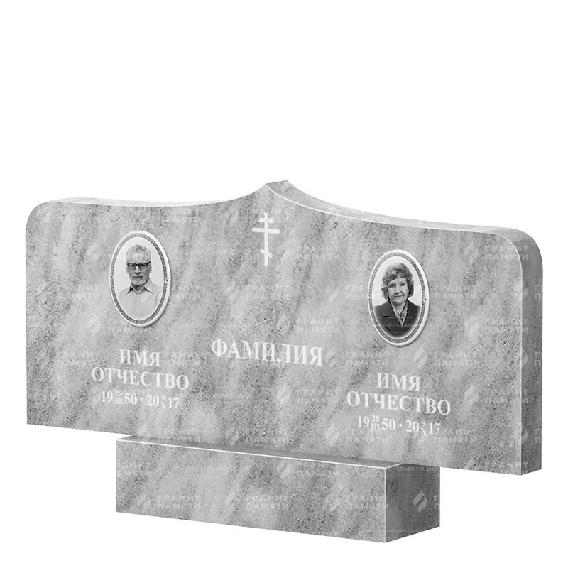 Памятники из мрамора в Калуге | Двойной мраморный памятник ФМ-260