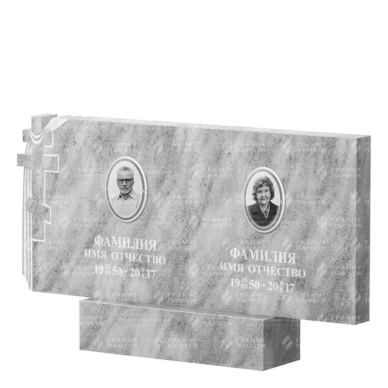 Памятники из мрамора в Калуге | Двойной мраморный памятник ФМ-139