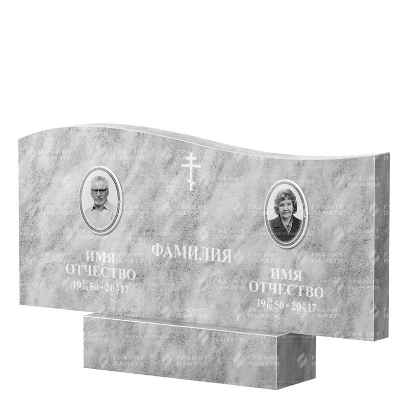 Памятники из мрамора в Калуге | Двойной мраморный памятник ФМ-255