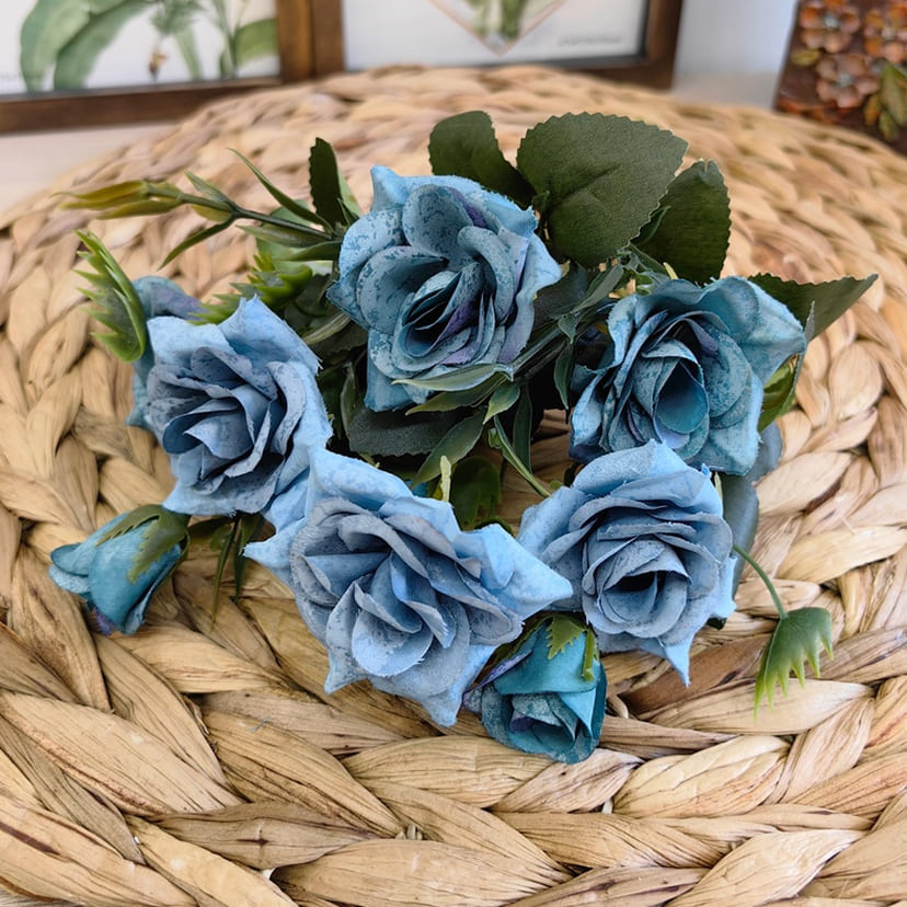 Искусственные цветы в Калуге | Цветы искусственные «Розы», синие, букет