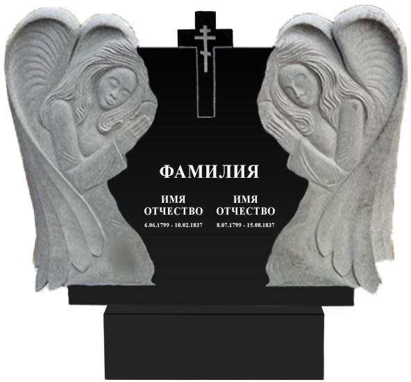 Памятники с ангелом на могилу в Калуге | Гранитный памятник Ангел №1