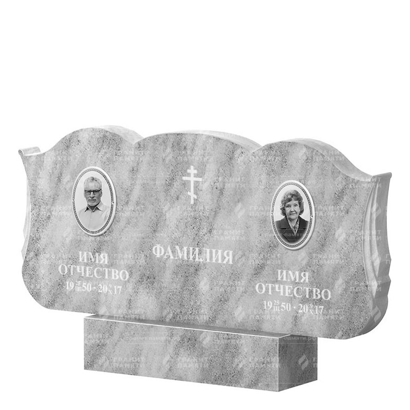 Памятники из мрамора в Калуге | Двойной мраморный памятник ФМ-261