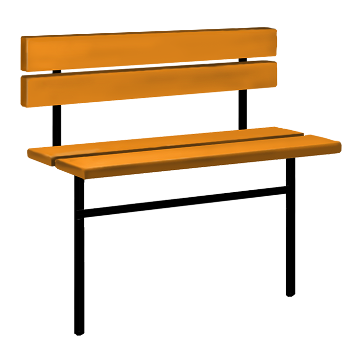 Металлические оградки, столы, скамейки в Калуге | Скамейка №3 со спинкой