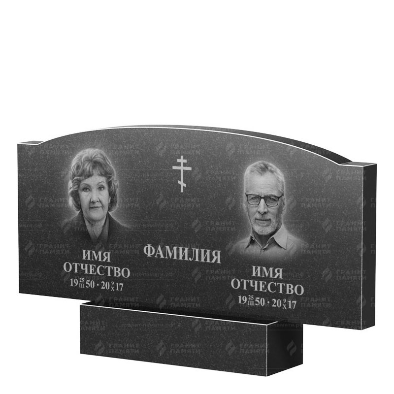 Гранитные памятники в Калуге | Двойной гранитный памятник ФГ-257