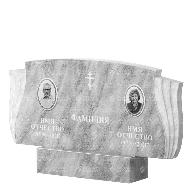 Памятники из мрамора в Калуге | Двойной мраморный памятник ФМ-264