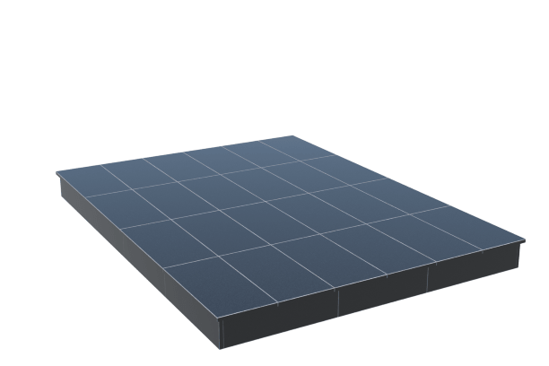 Площадки на могилу в Калуге | Площадка с вертикальной (15 см) облицовкой гранитом Габбро