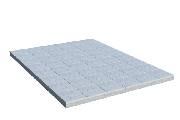 Площадки на могилу в Калуге | Площадка с тротуарной плиткой