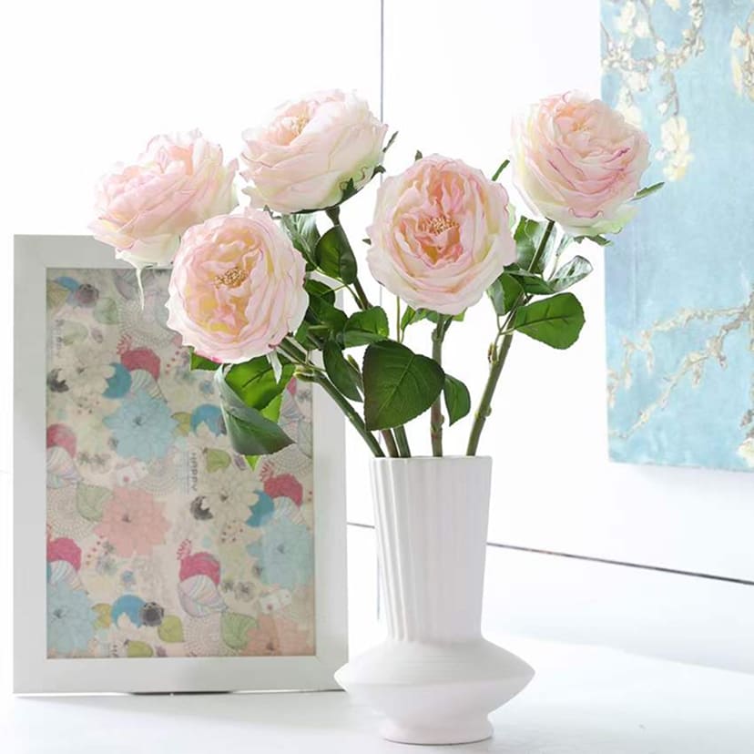 Искусственные цветы в Калуге | Цветок искусственный «Роза пионовидная», молочно-розовая, одиночный