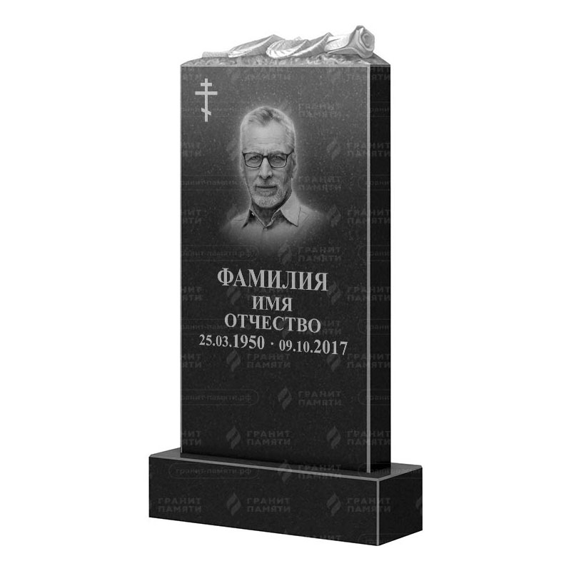Памятники из гранита с цветами в Калуге | Гранитный памятник ФГ-105