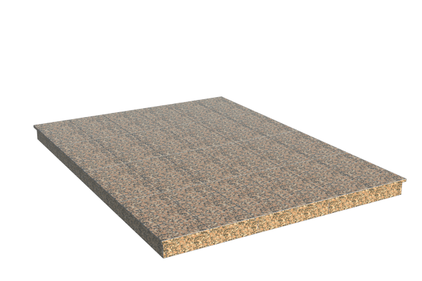 Площадки на могилу в Калуге | Площадка с вертикальной (10 см) облицовкой Южно-султаевским гранитом