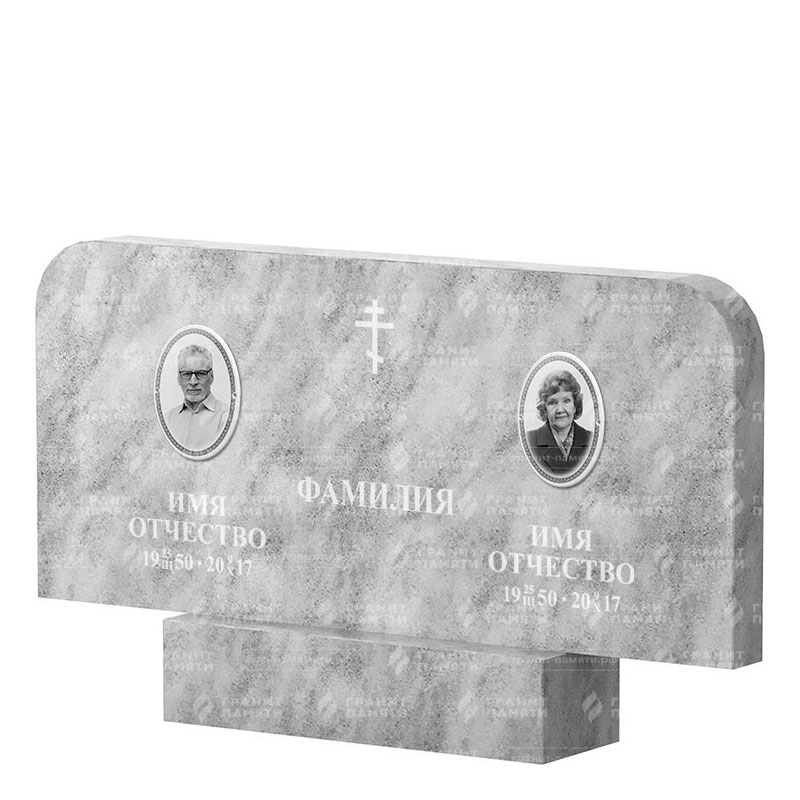 Памятники из мрамора в Калуге | Двойной мраморный памятник ФМ-254
