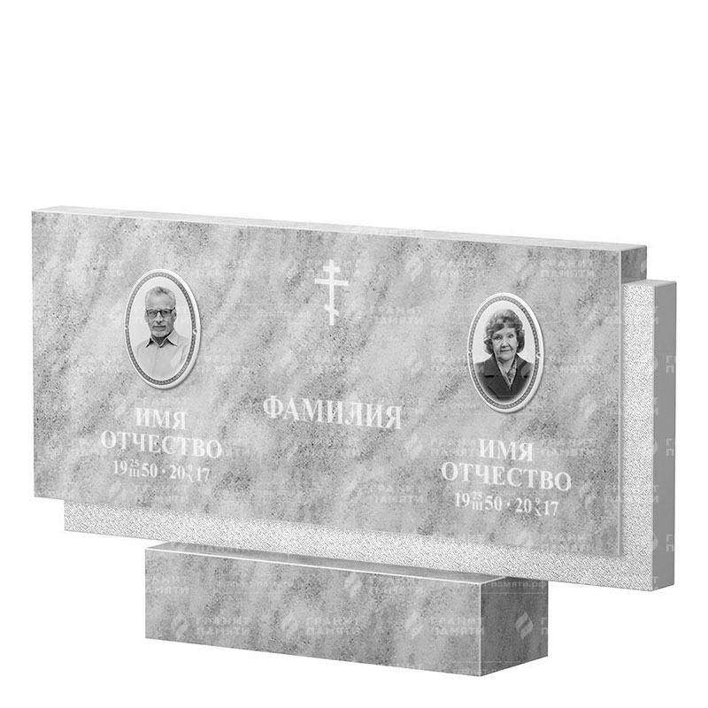 Памятники из мрамора в Калуге | Двойной мраморный памятник ФМ-132
